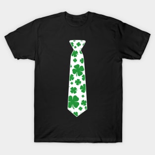 Irish Shamrock Clover Tie Funny St Patricks Day T-Shirt